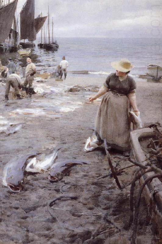 Fiskmarknad i St Ives, Anders Zorn